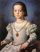 BRONZINO, Agnolo The Illegitimate Daughter of Cosimo I de' Medici oil